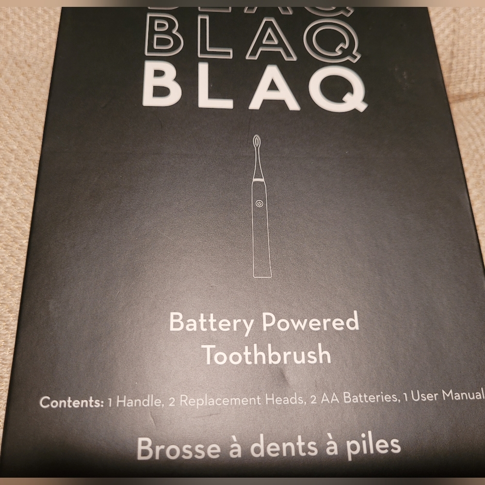 BLAQ black battery powered toothbrush NEW